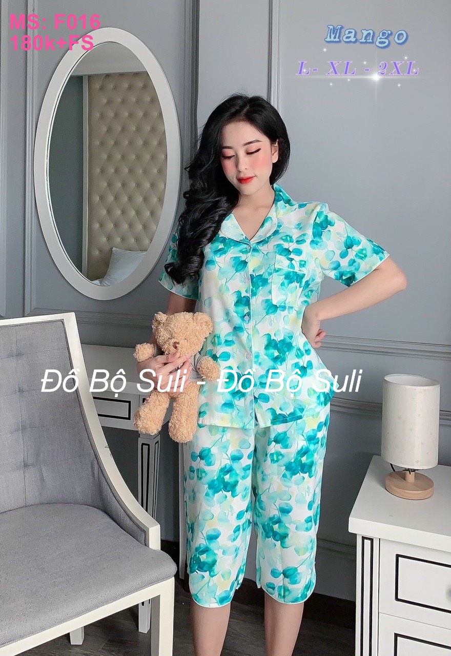 Bộ lửng lụa mango 2 size (size L: 40-56kg, size XL: 57-65kg)