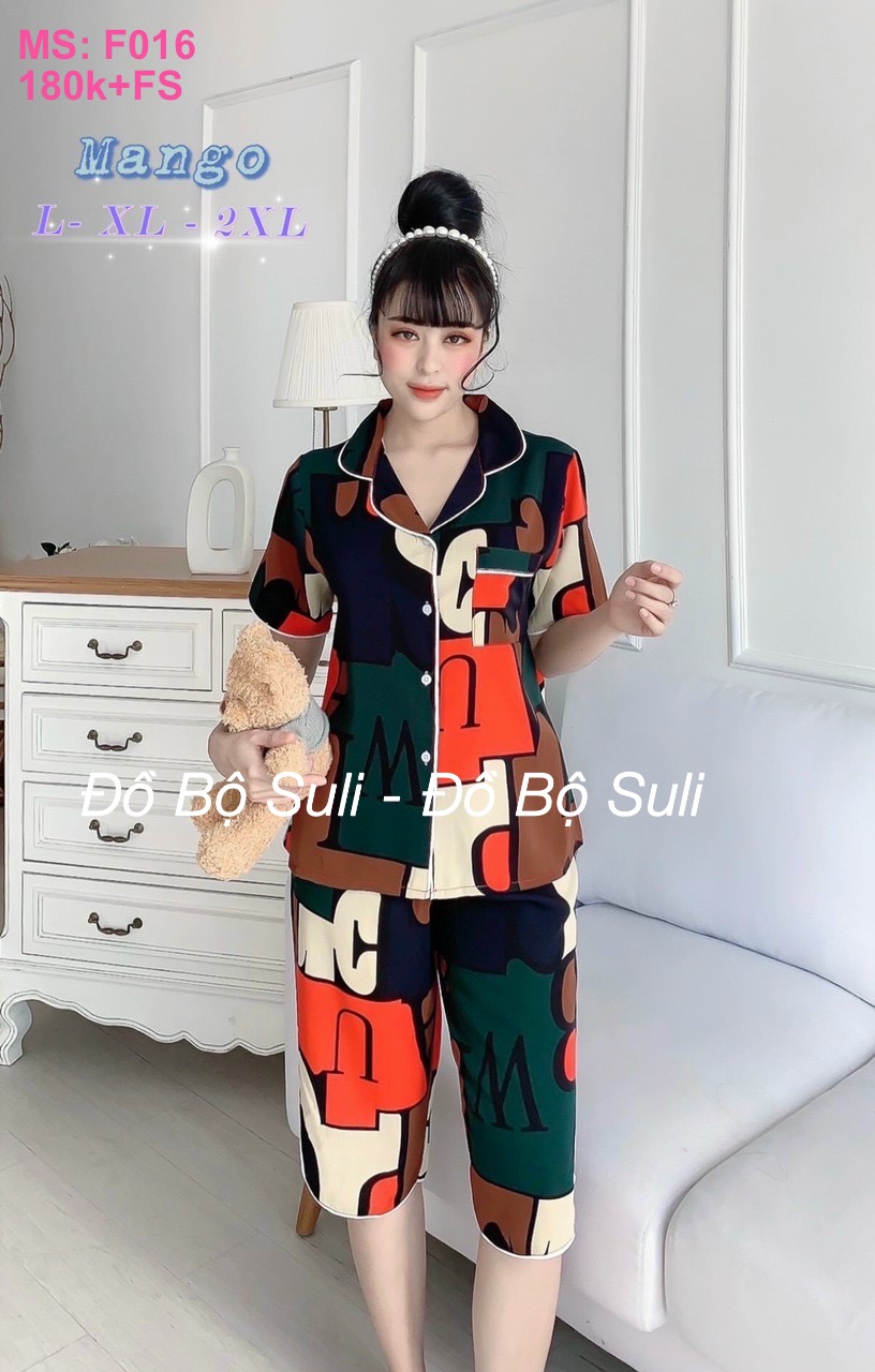 Bộ lửng lụa mango 2 size (size L: 40-56kg, size XL: 57-65kg)