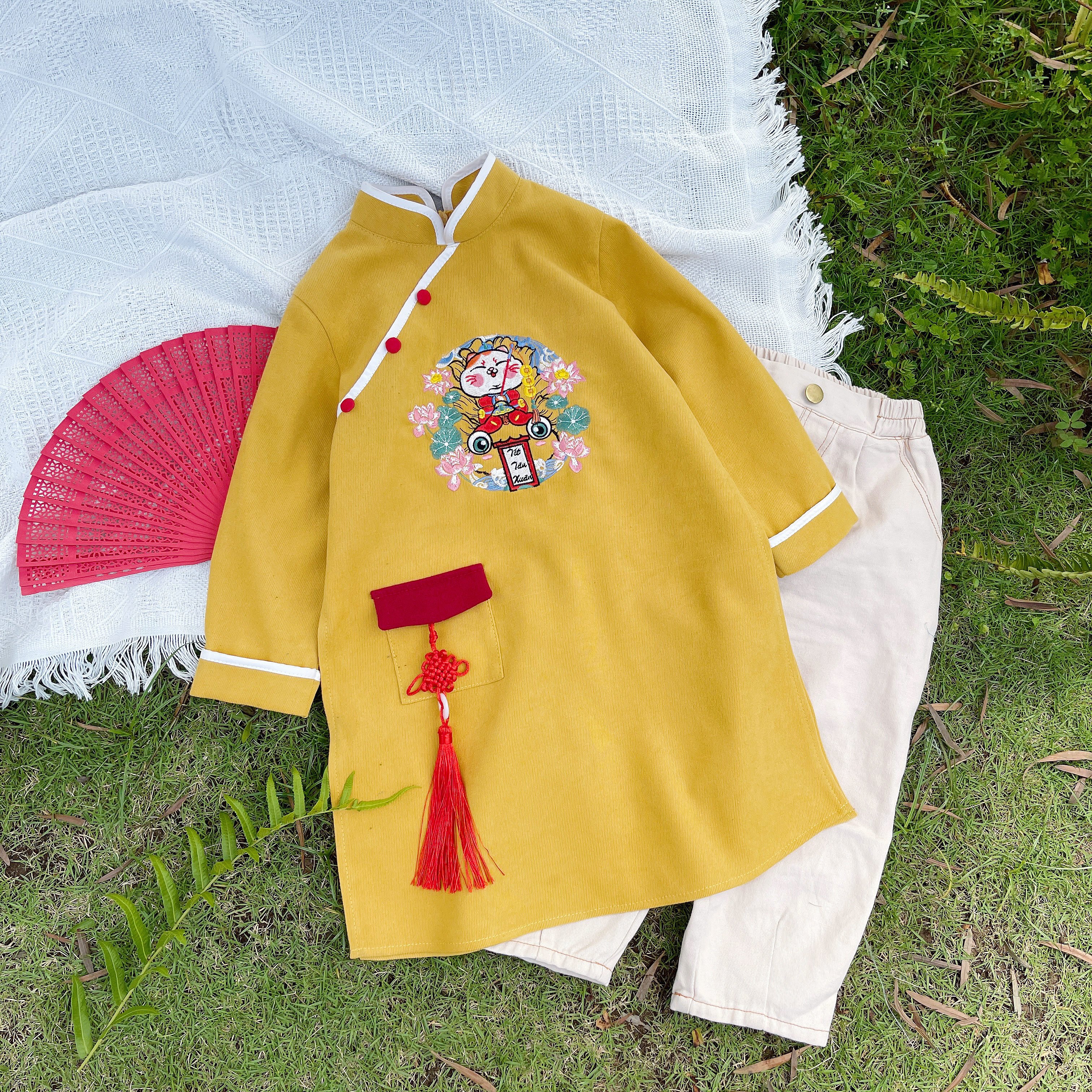 ÁO DÀI QUÝ MÃO KIM TIỀN - AD22001