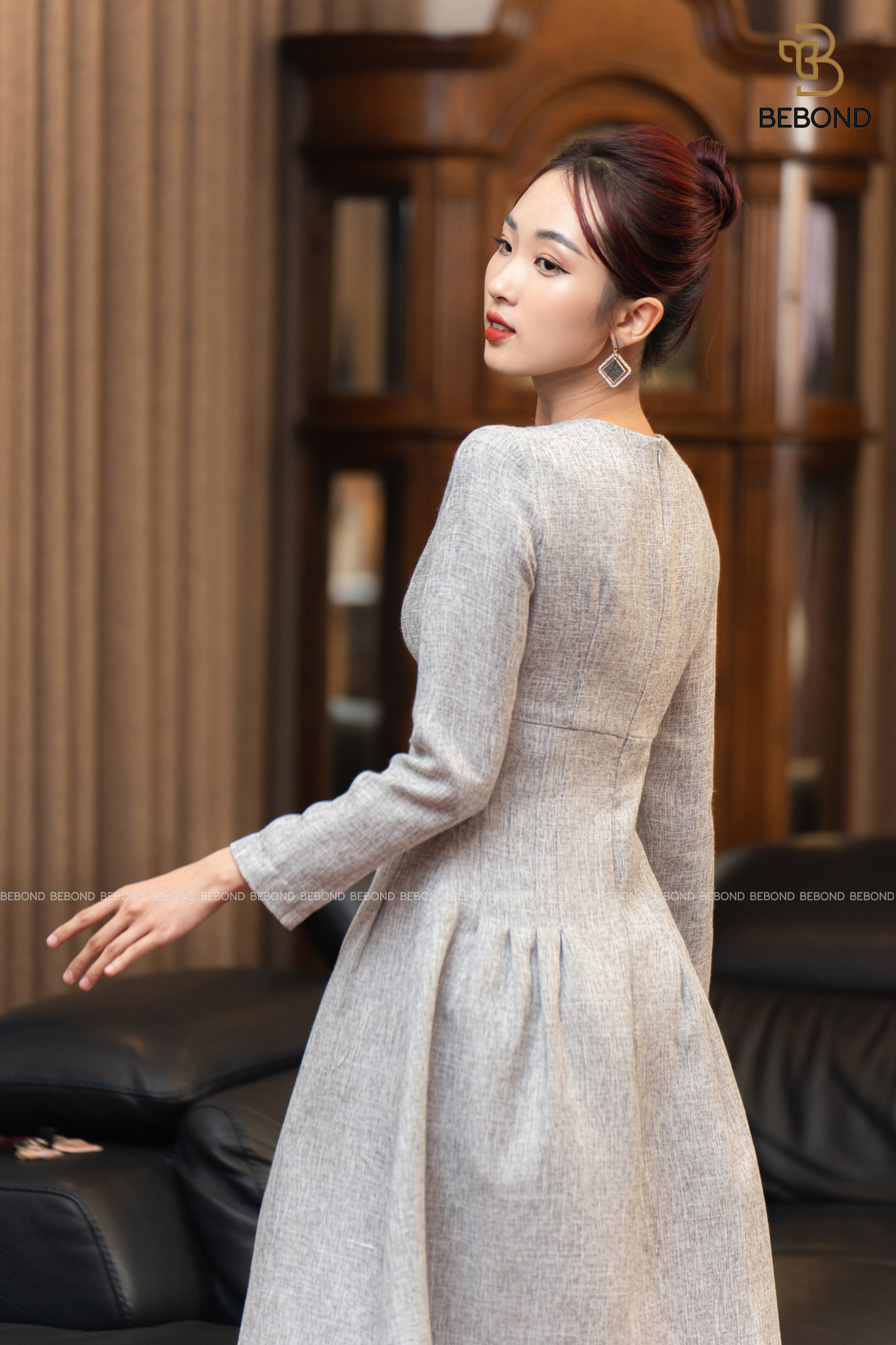 Đầm dạ xước màu GHI - Joyce Dress_thumbnail_2