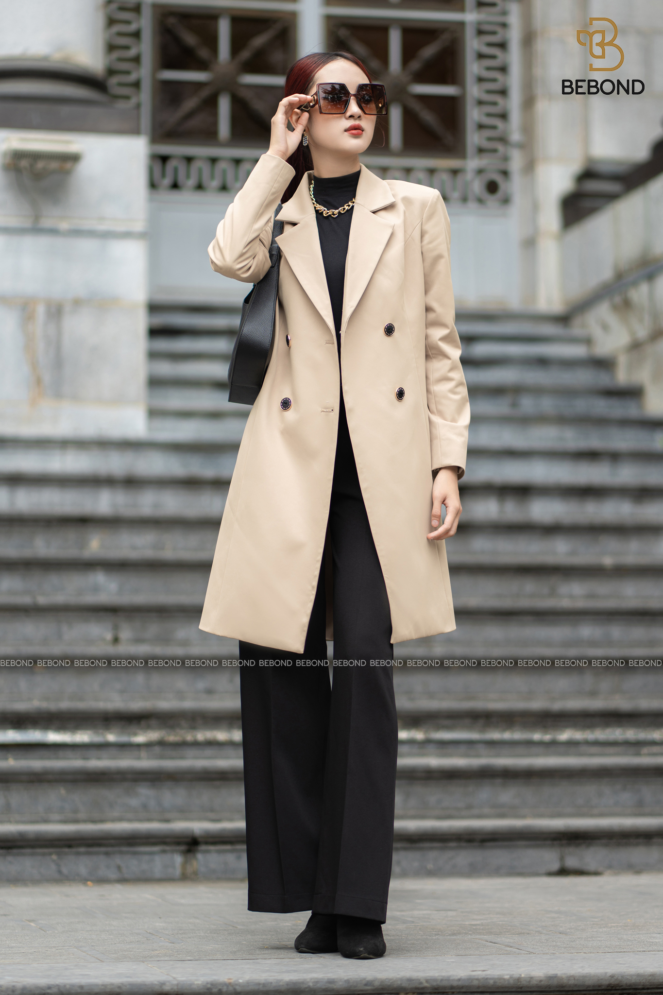 Mangto kaki dáng vừa MÀU BE- Amanda Dress_thumbnail_3