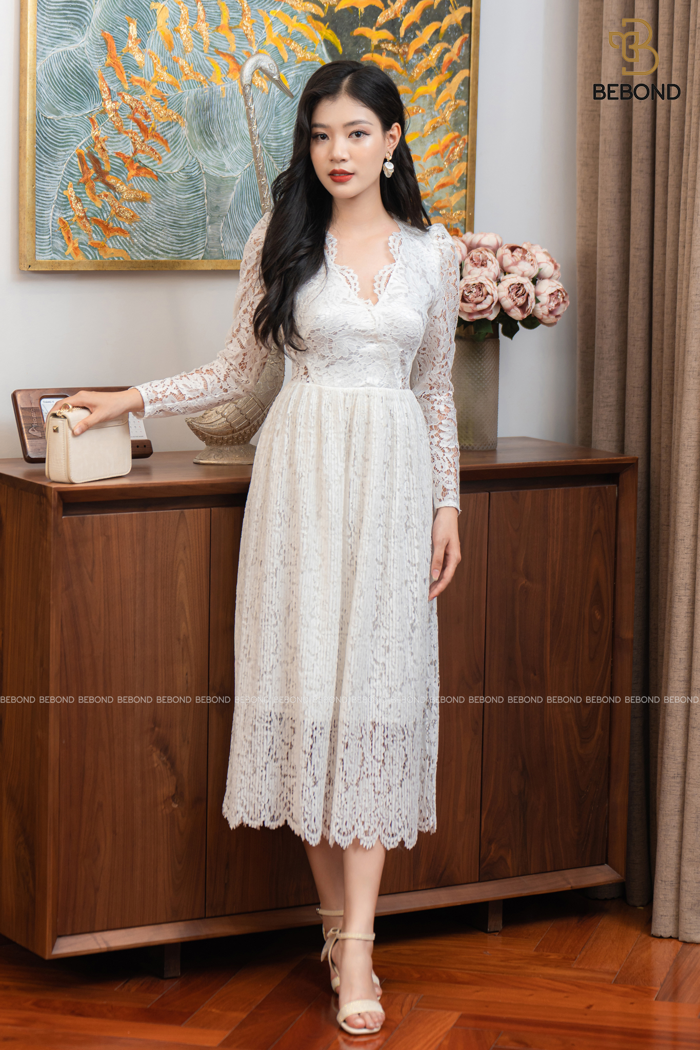 Đầm ren cổ tim - TRẮNG - Martha Dress_thumbnail_0