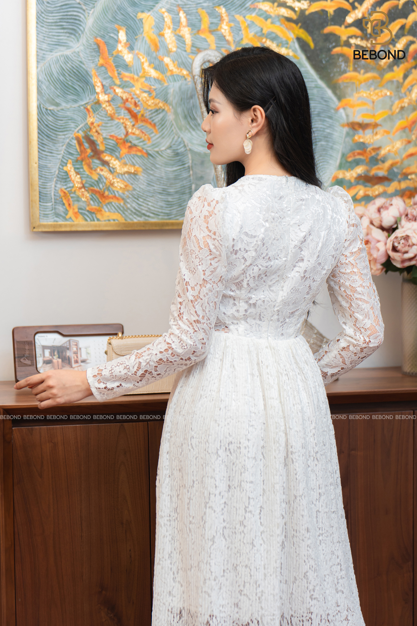 Đầm ren cổ tim - TRẮNG - Martha Dress_thumbnail_1