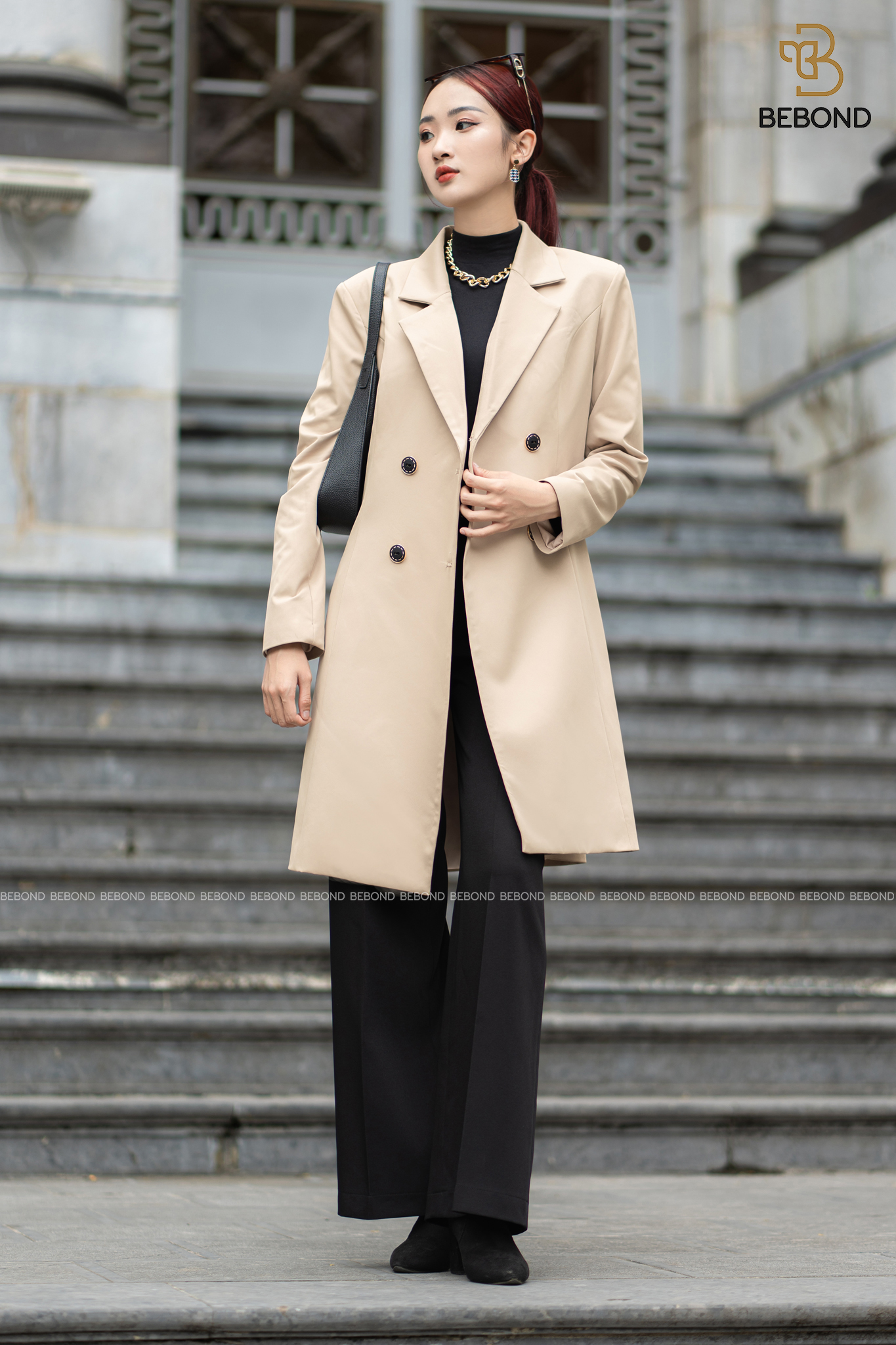 Mangto kaki dáng vừa MÀU BE- Amanda Dress_thumbnail_2