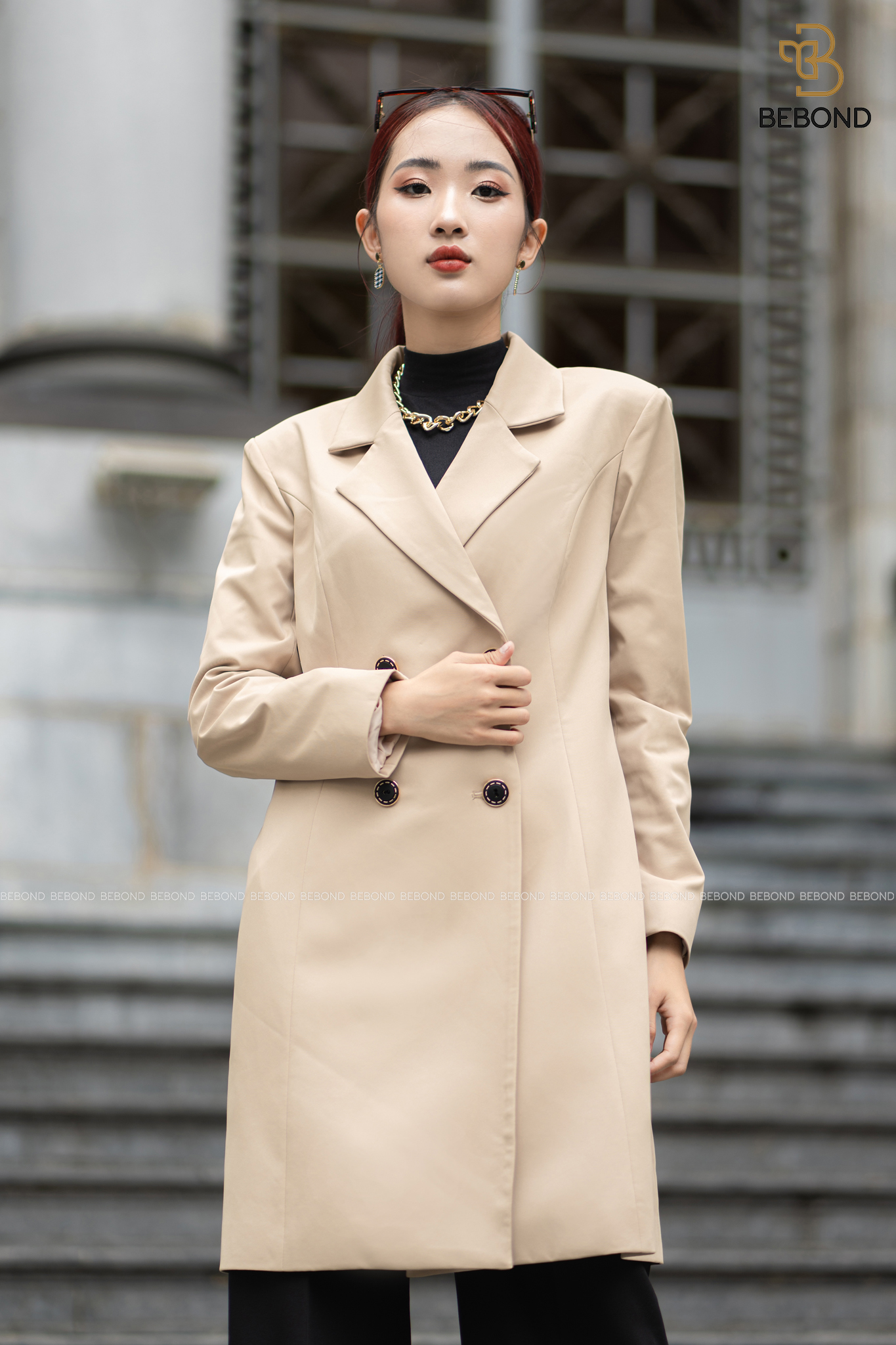 Mangto kaki dáng vừa MÀU BE- Amanda Dress_thumbnail_0