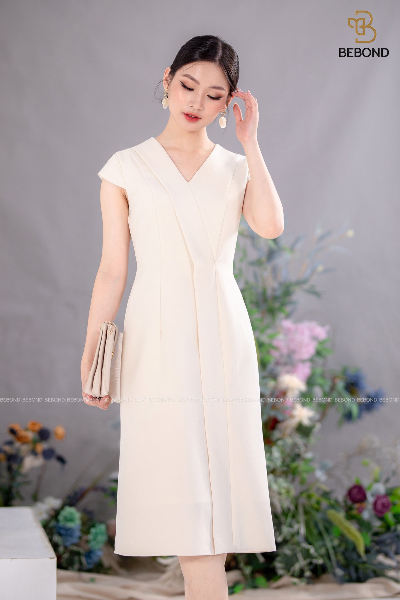 Đầm liền màu kem tay hến - Jenny Dress_thumbnail_0