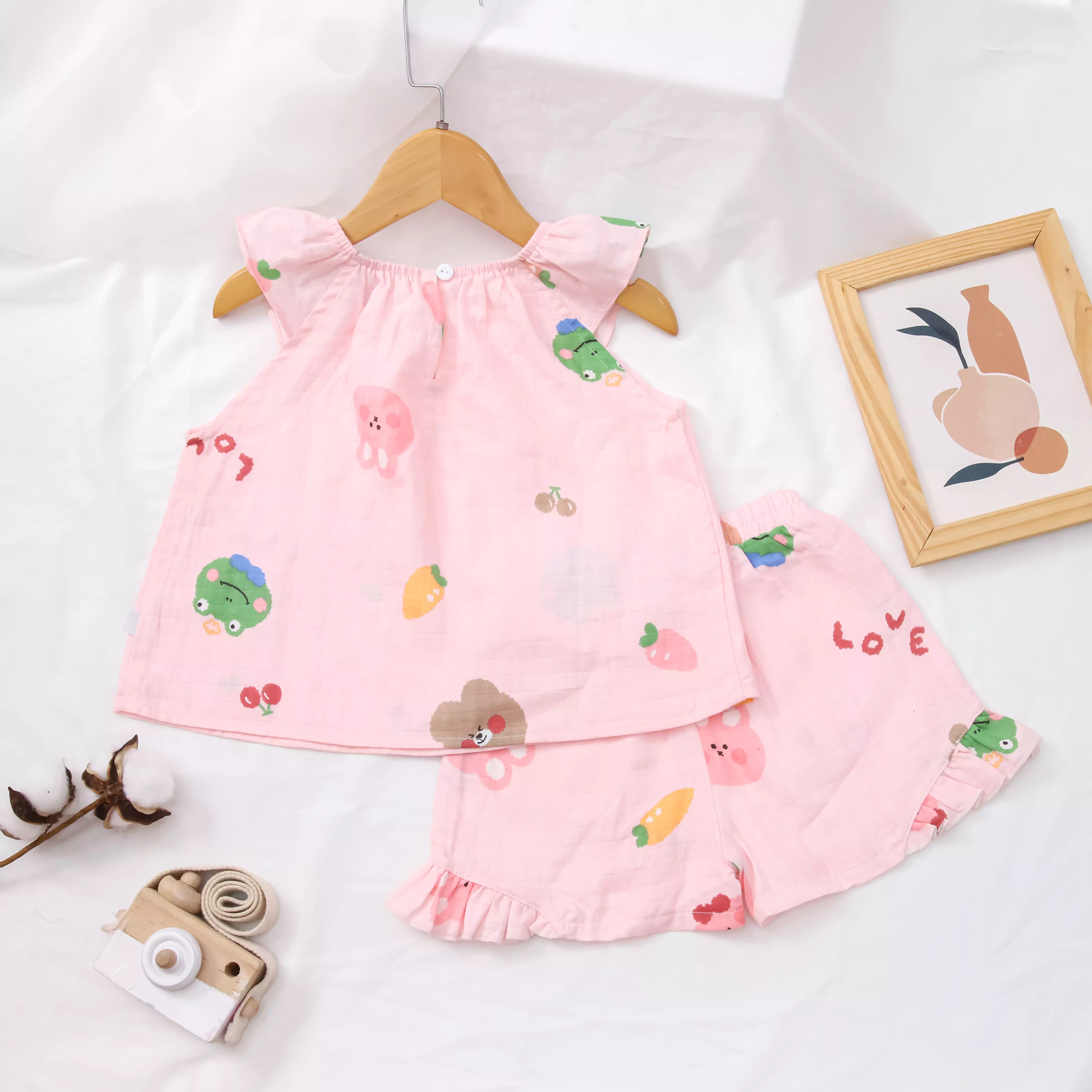 Bộ xô cổ tròn chun đính nơ_thumbnail_0