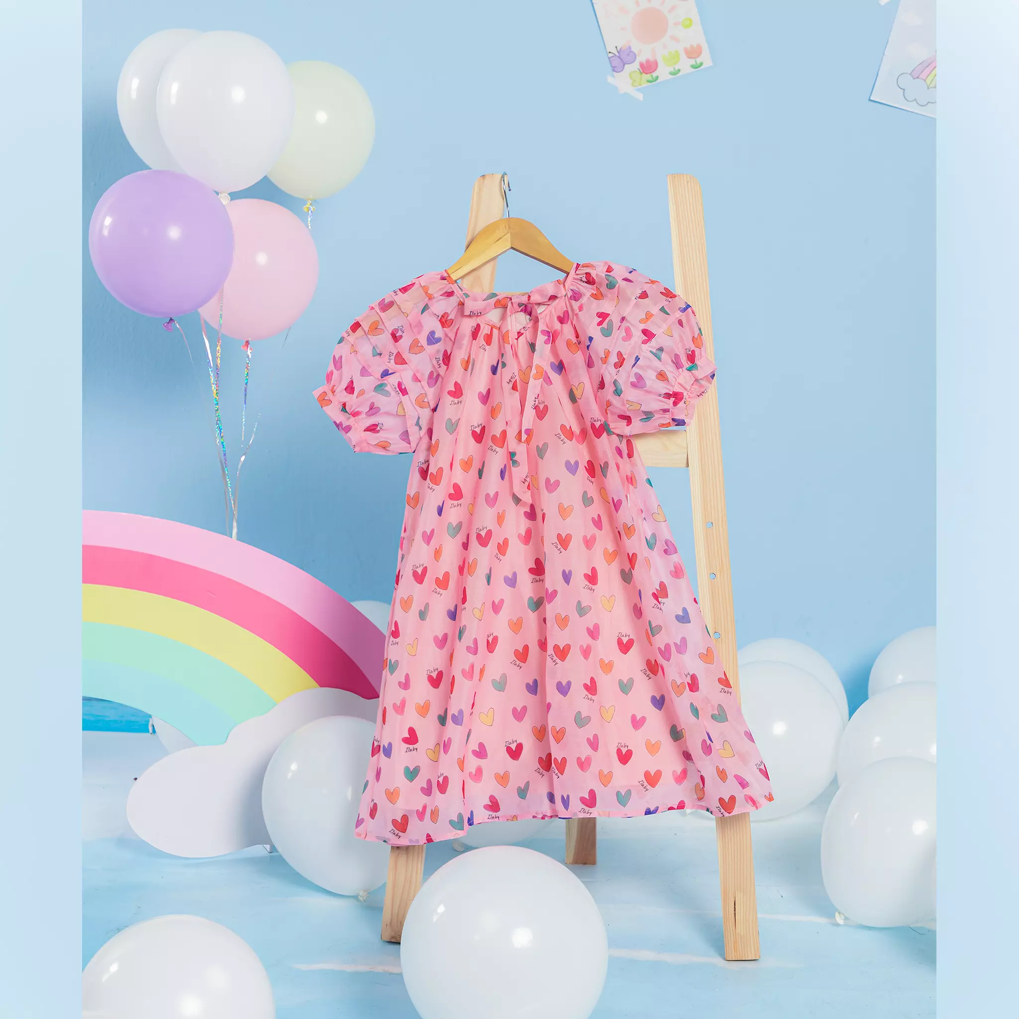 Váy suông họa tiết trái tim Ilaby_thumbnail_0