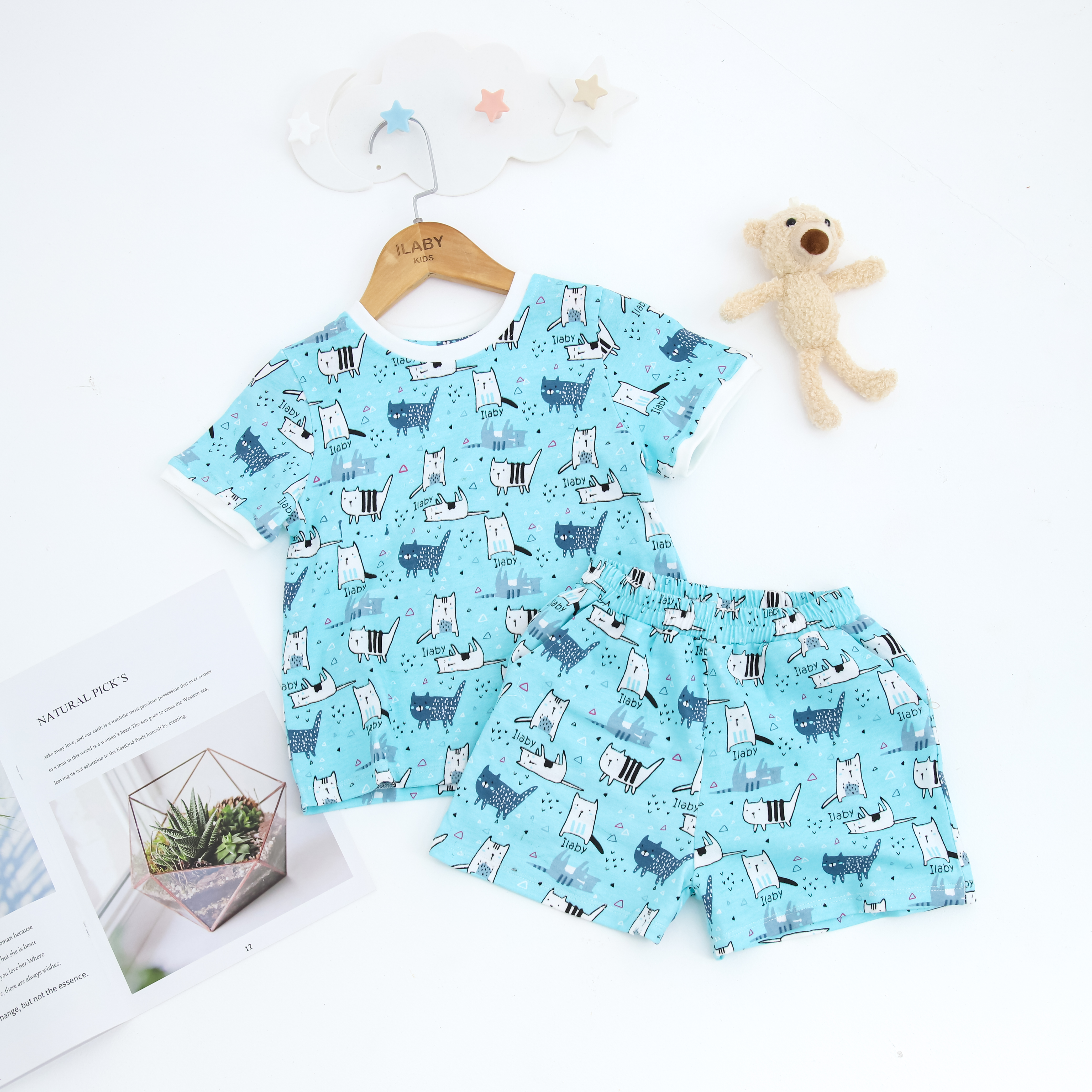 Bộ thun bé trai hoạ tiết mèo_thumbnail_1