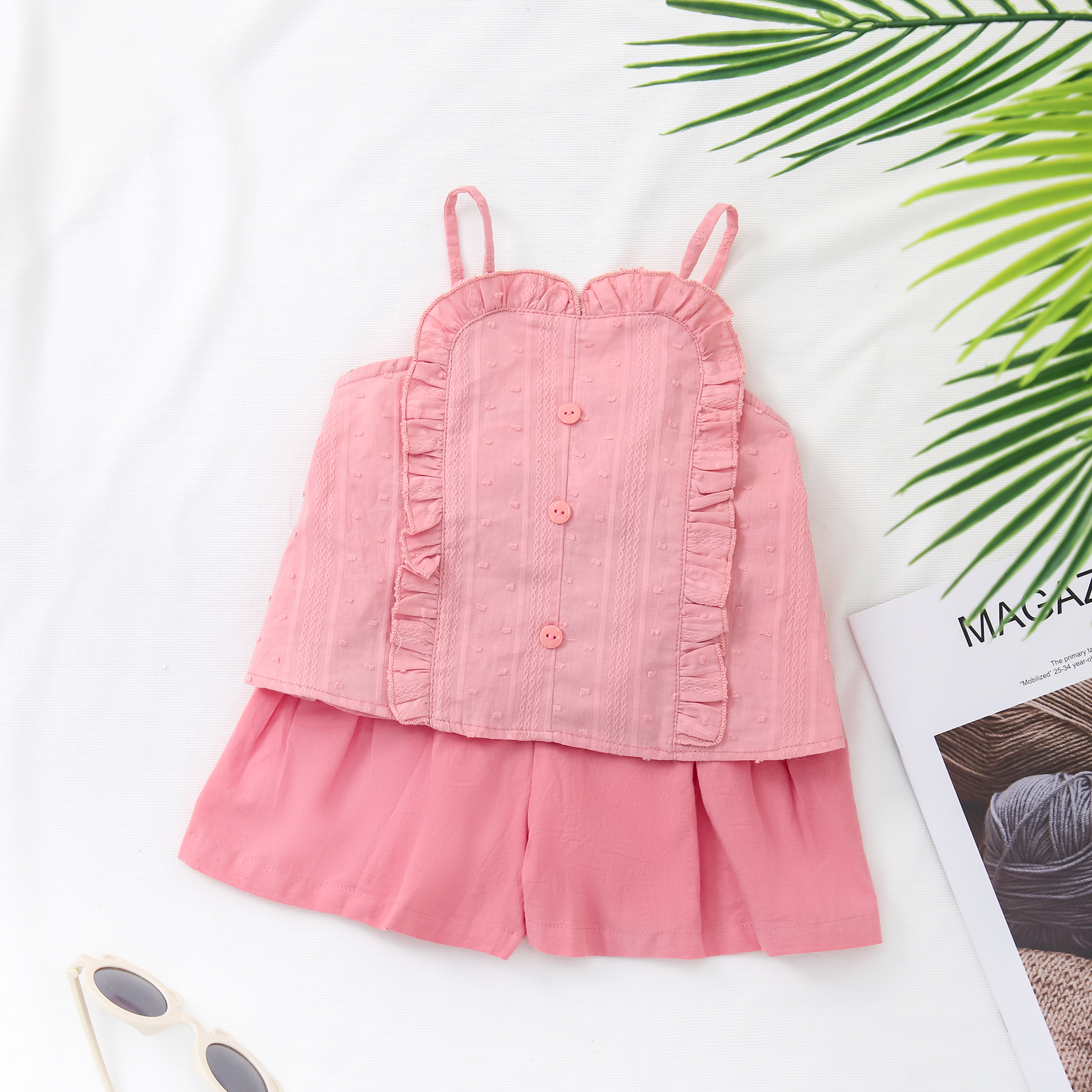 Đồ bộ bé gái hai dây yếm bèo_thumbnail_2