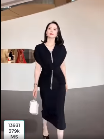 13931-Đầm body dự tiệc tay voan cánh tiên xoắn eo (lụa nhung ,voan)FREESHIP_thumbnail_2