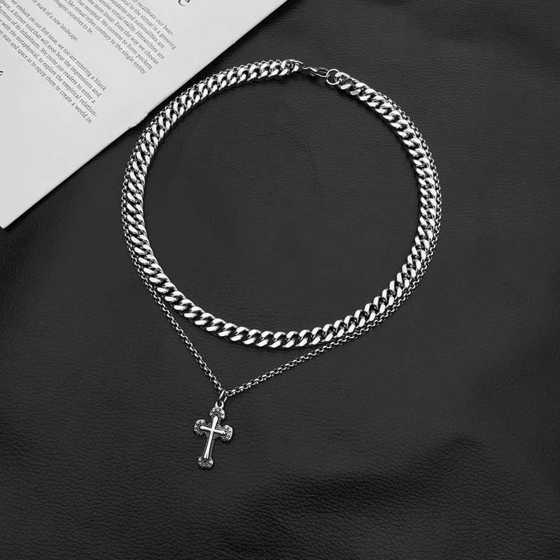 Bộ dây chuyền Cuban Cross