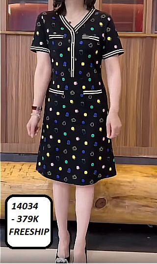 14034-Đầm suông in họa tiết phối viền trắng cách điệu (thun lụa)FREESHIP_thumbnail_1