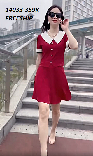 14033-Set áo kèm chân váy phổi cổ sen  ( thun)FREESHIP_thumbnail_0