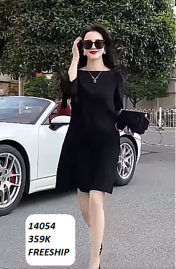 14054-Đầm suông tay lở vai kết nơ (vải cotton lụa)FREESHIP_thumbnail_0