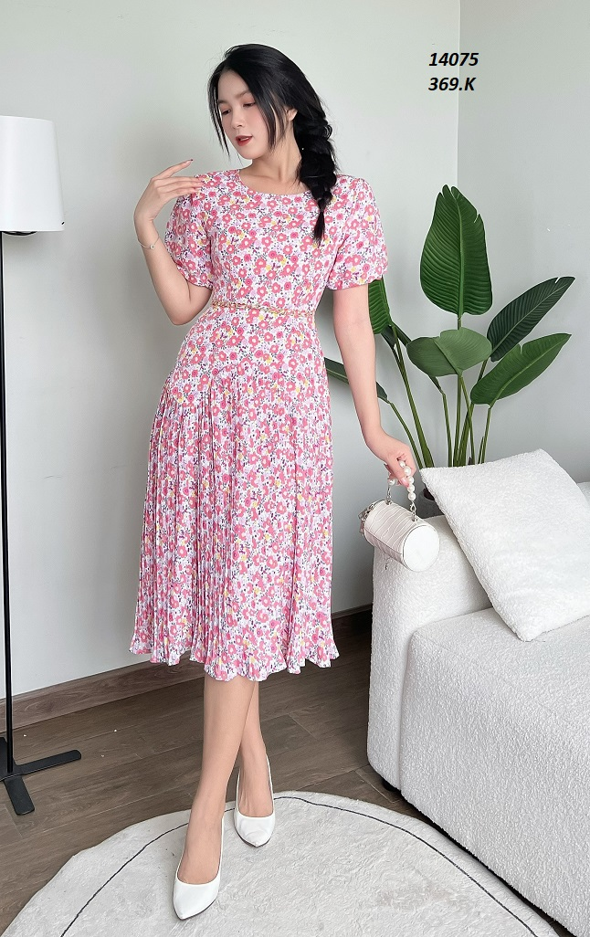 14075-Đầm xòe in hoa dập ly (lụa in dập ly)FREESHIP_thumbnail_1