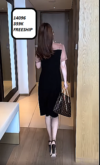 14096-Đầm xòe phối tay voan ngắn viền bèo đính hạt ( thun mịn, voan hoặc tơ)FREESHIP_thumbnail_2