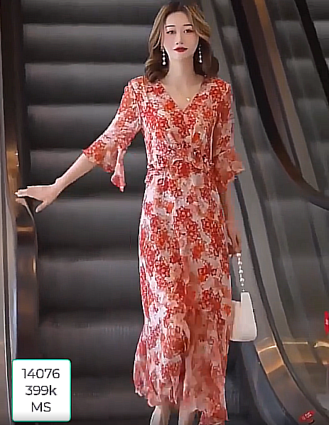 14076-Đầm voan in hoa cổ  viền phụ kiện ( voan, lót thun)FREESHIP_thumbnail_0