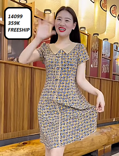 14099-Đầm suông chữ A cổ peter in họa tiết  (lụa in)FREESHIP_thumbnail_2