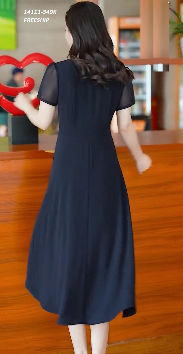 14111-Đầm voan xòe tay ngắn cổ tim , kèm phụ kiện (voan, lót thun)FREESHIP_thumbnail_1