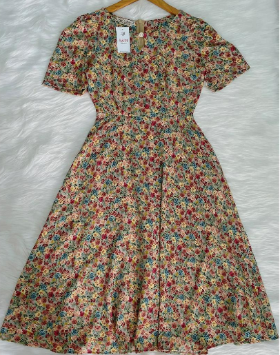 14140-Đầm xòe họa tiết hoa phối cổ giọt nước đính nút (lụa mango)FREESHIP_thumbnail_7