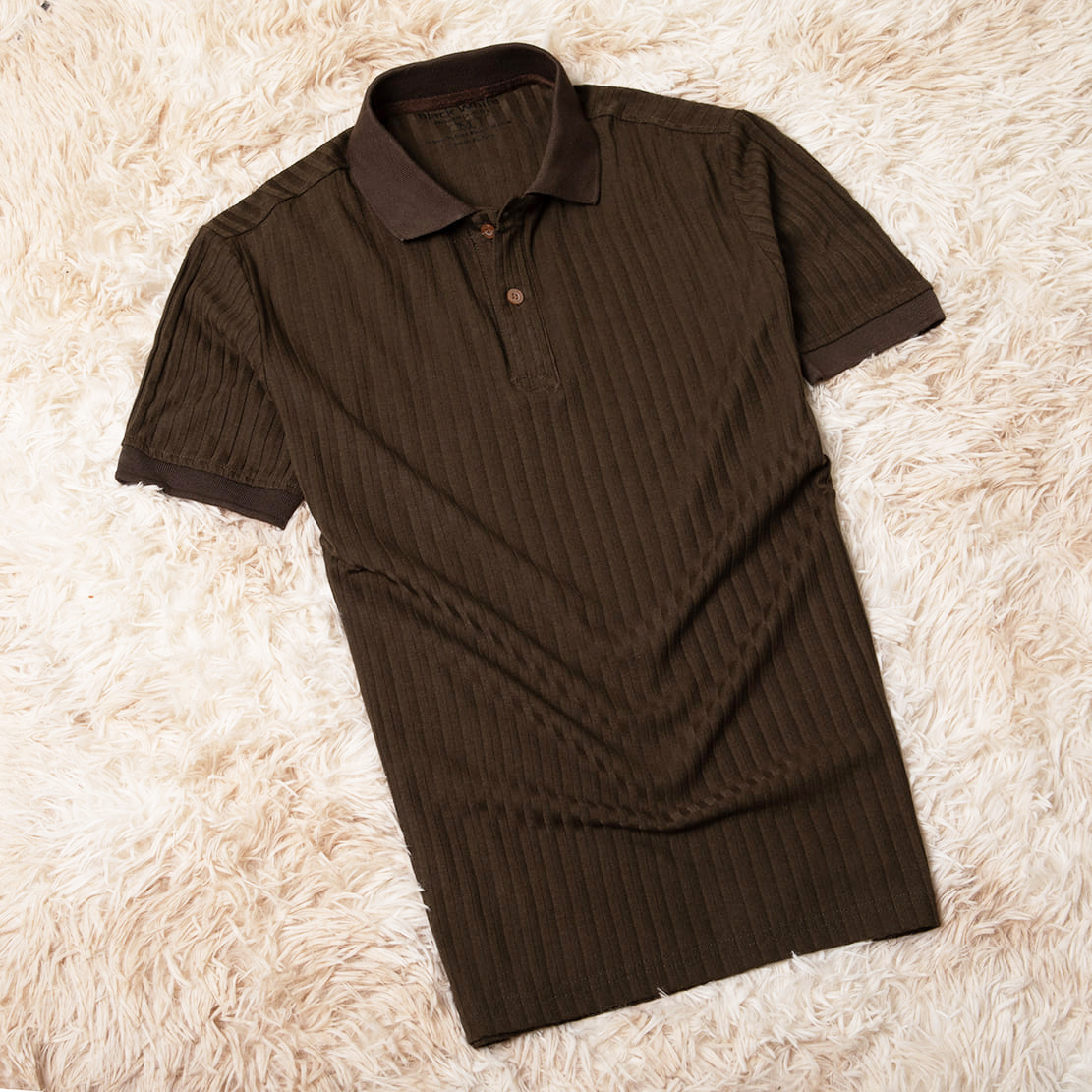 Áo Polo Chất Liệu Parel Rêu Đậm