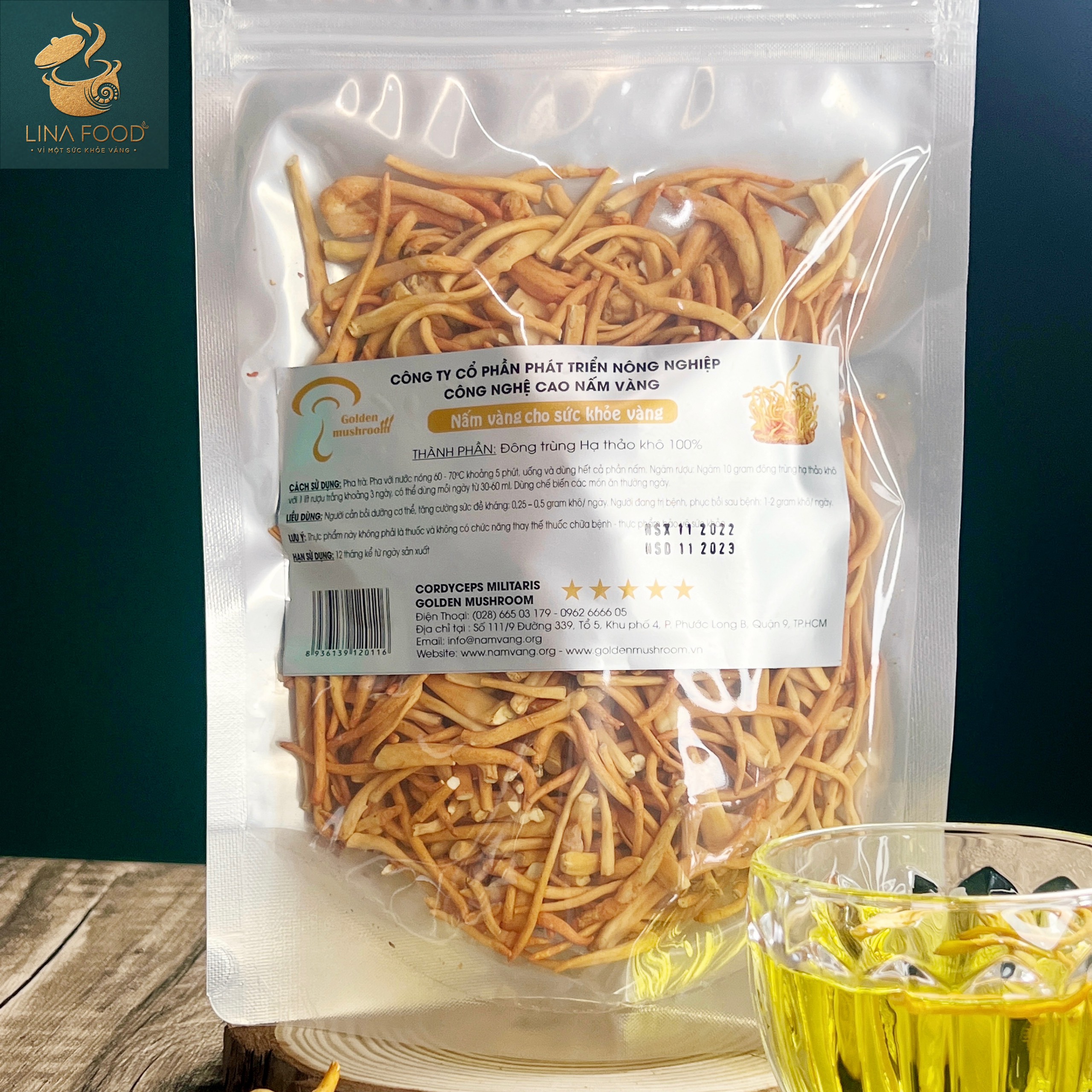 Nấm Đông Trùng Hạ Thảo Thăng Hoa Túi Zip (50g)