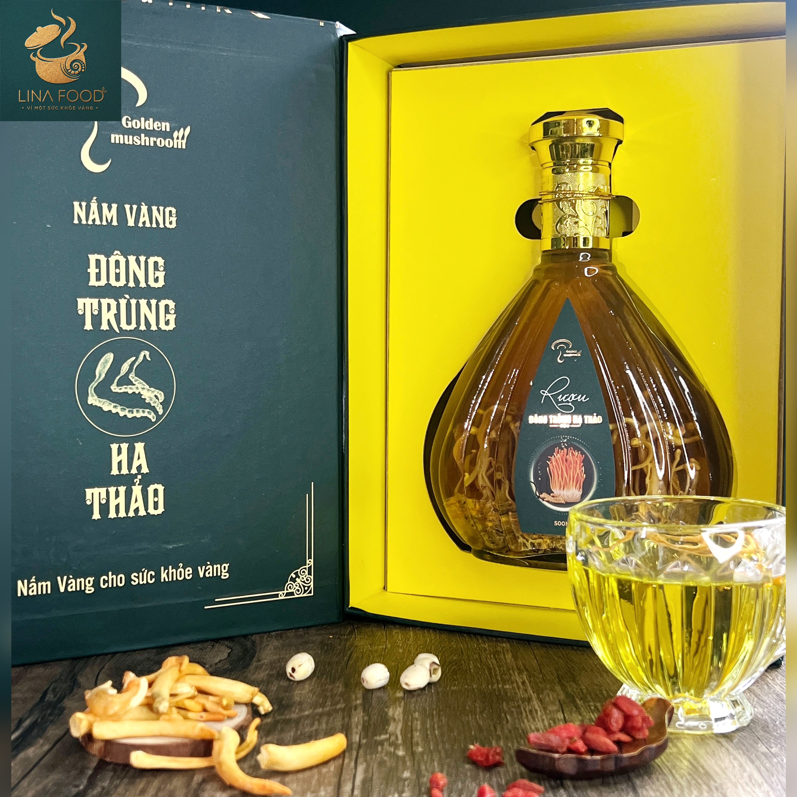 Rượu Nấm Đông Trùng Hạ Thảo (500ml)