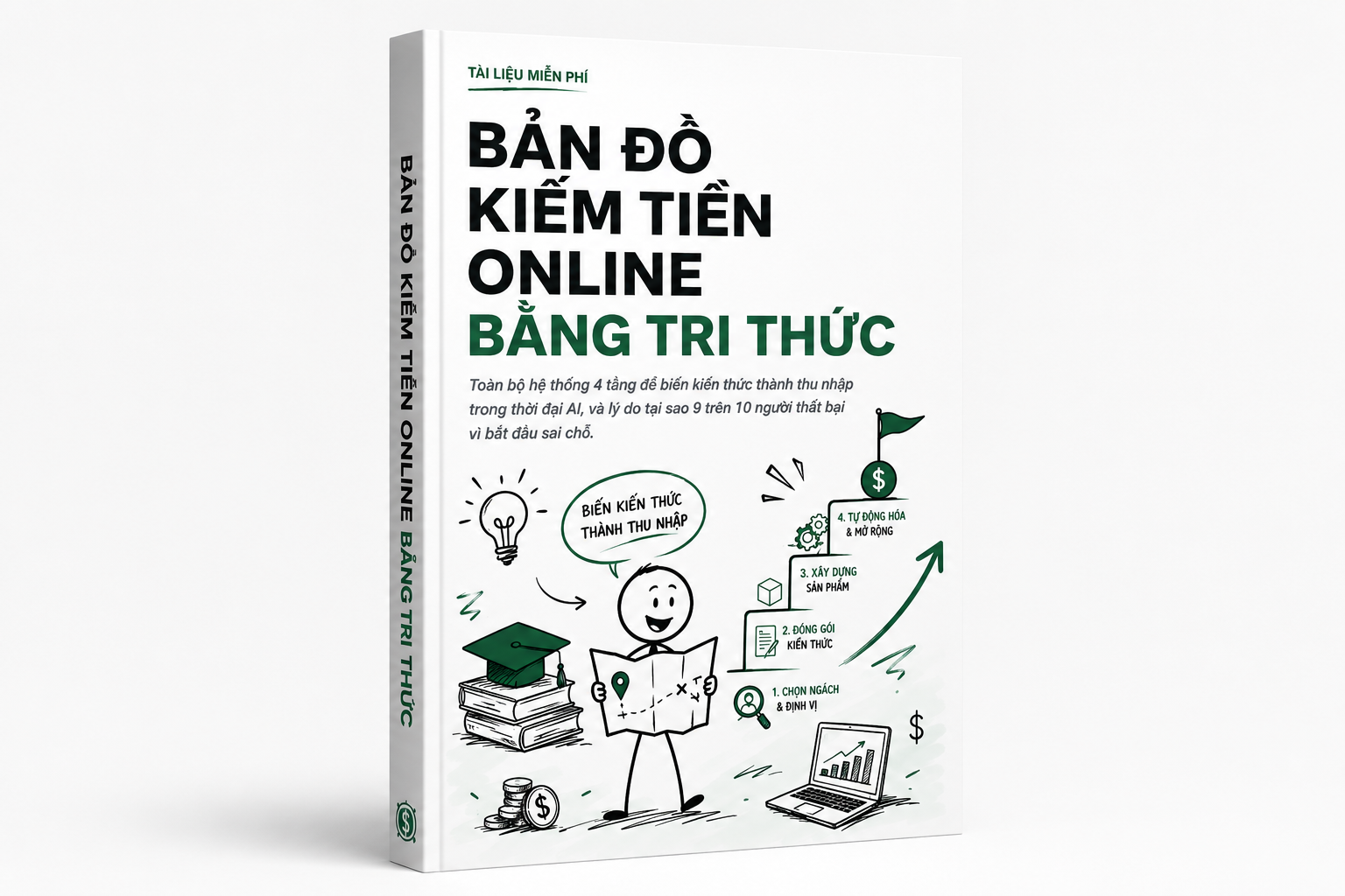 Mockup Ebook Bản Đồ Kiếm Tiền Online Bằng Tri Thức