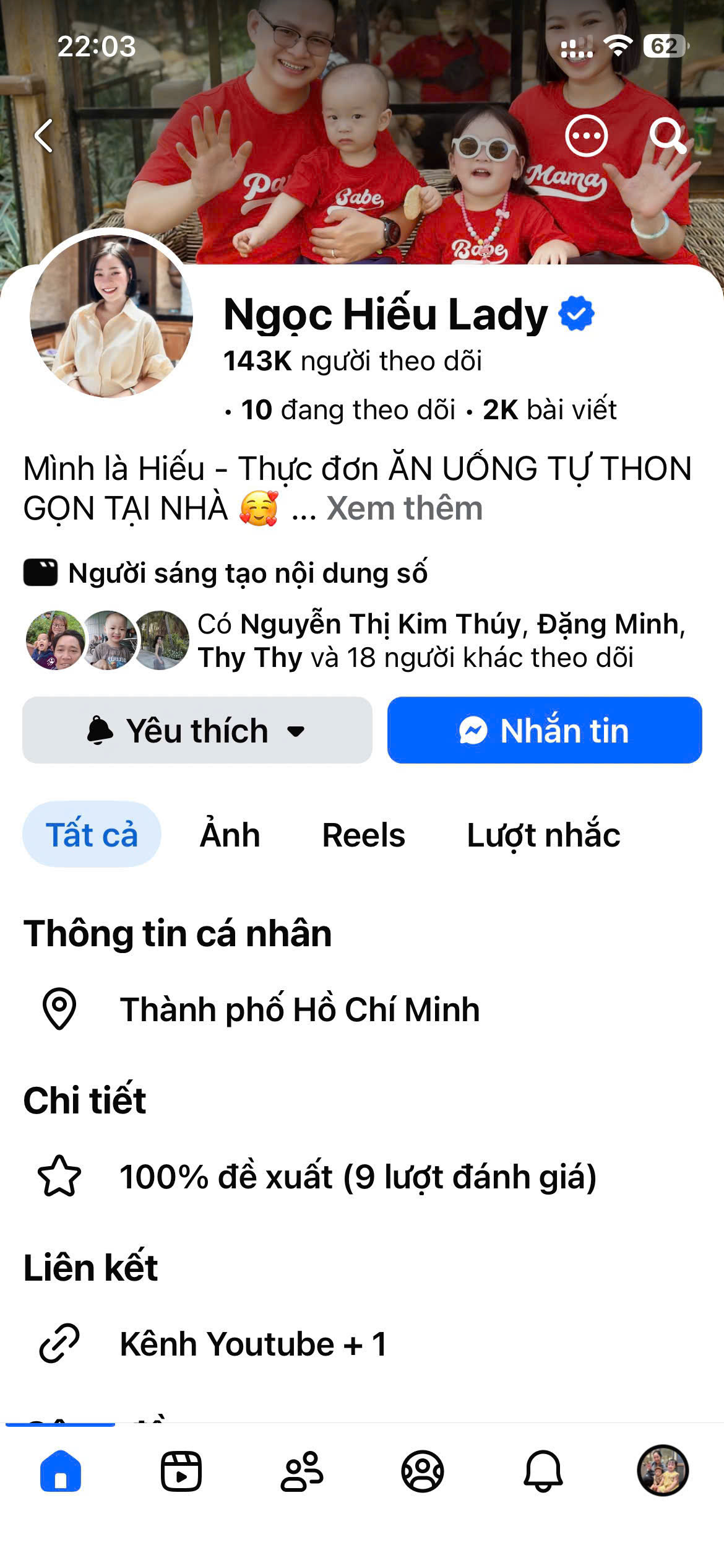 Fanpage Ngọc Hiếu Lady