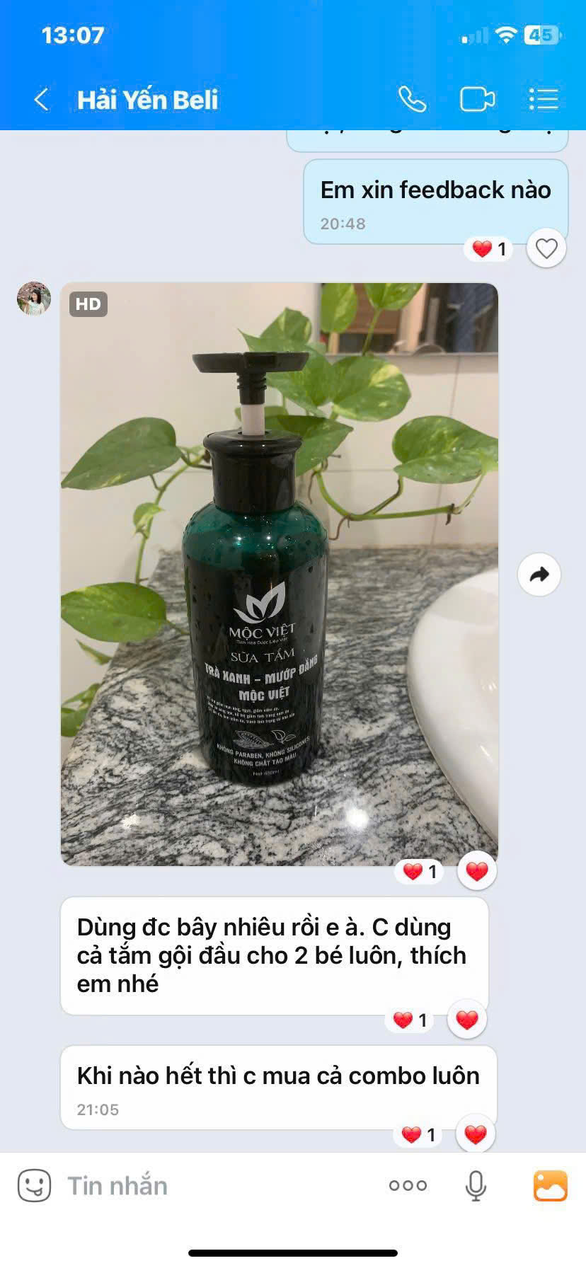 Phản hồi khách hàng Mộc Việt