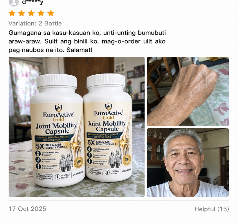 Filipino customer review - EuroActive Gold