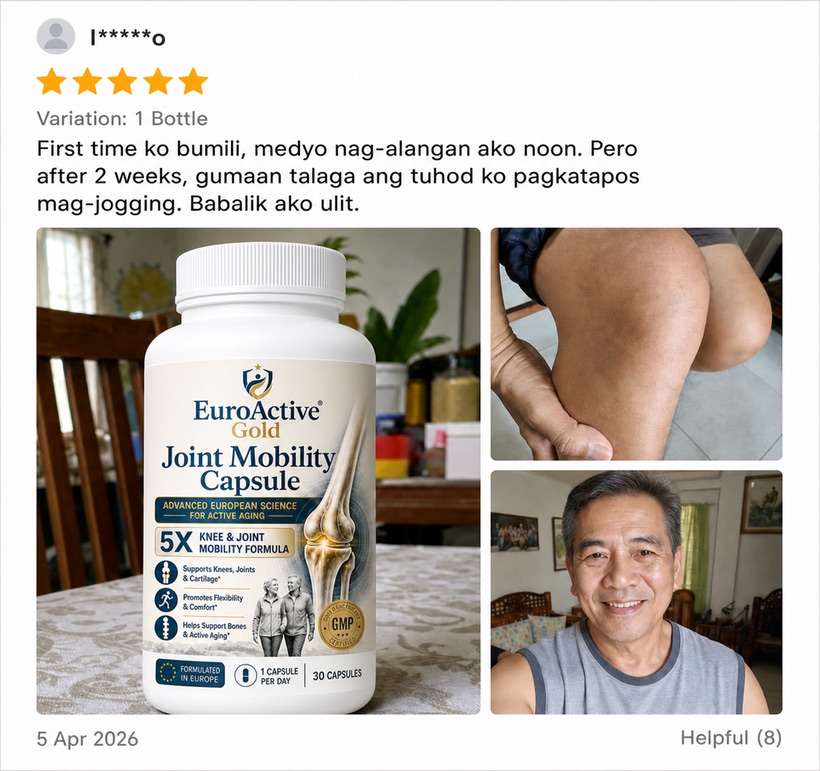 Filipino customer review - EuroActive Gold