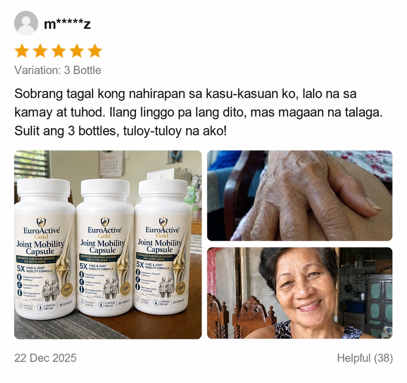 Filipino customer review - EuroActive Gold