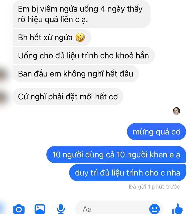 Khách: uống 4 ngày hết ngứa