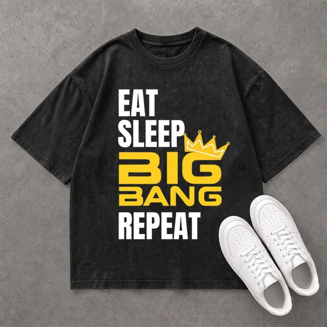 Áo Slogan Eat Sleep BIGBANG - Tee Oversized