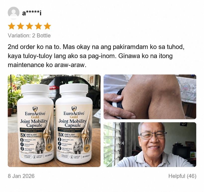 Filipino customer review - EuroActive Gold