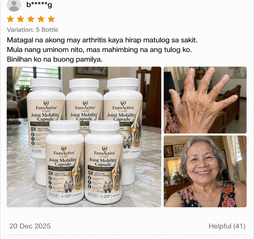 Filipino customer review - EuroActive Gold