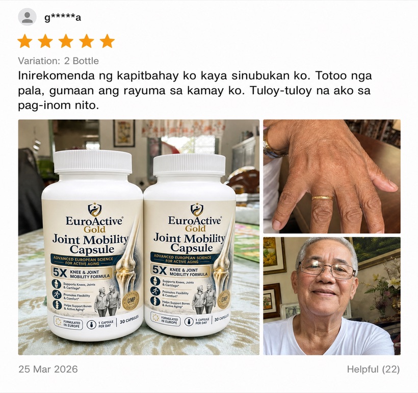 Filipino customer review - EuroActive Gold