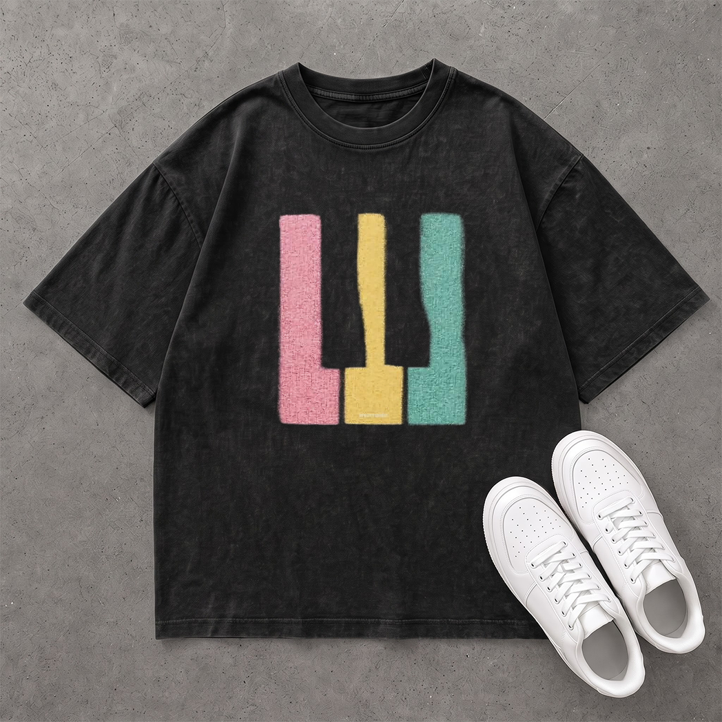 Áo BIGBANG Phím Đàn Piano - Tee Oversized