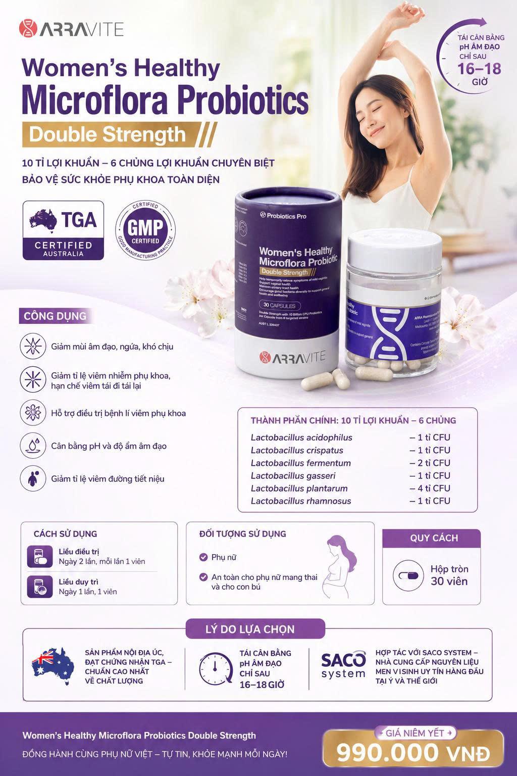 6 chủng lợi khuẩn — chuẩn TGA, GMP