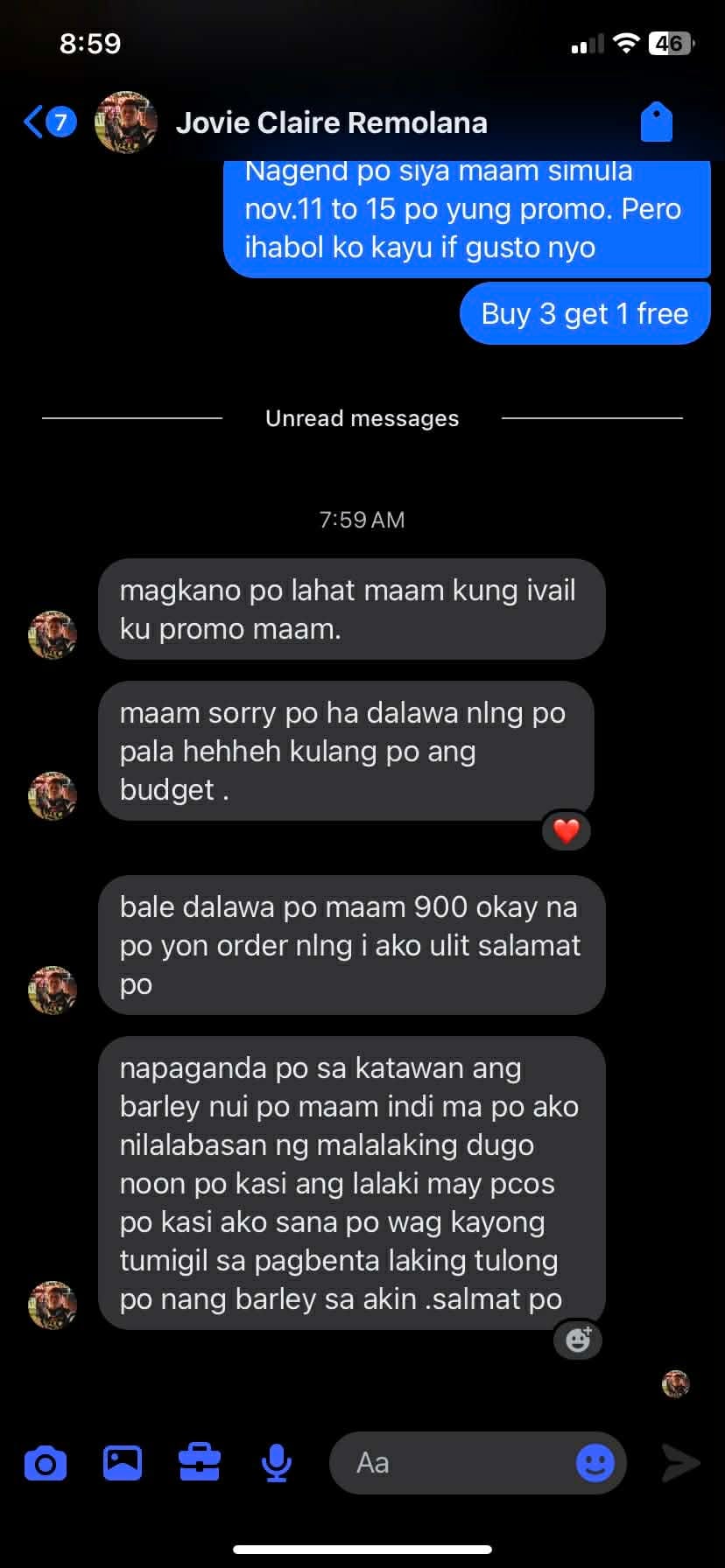 Customer feedback 1