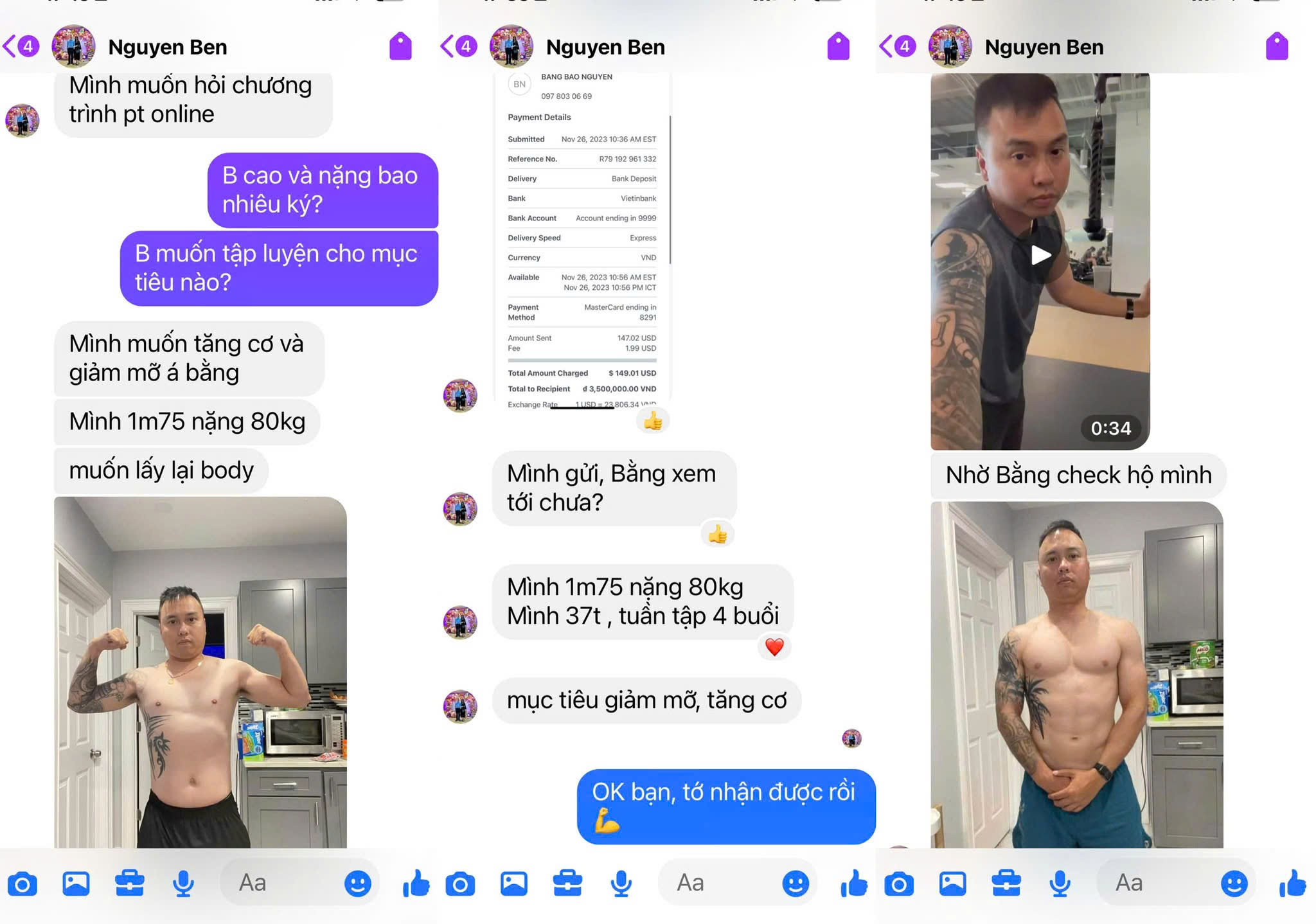 Feedback học viên Nguyen Ben - PT Online