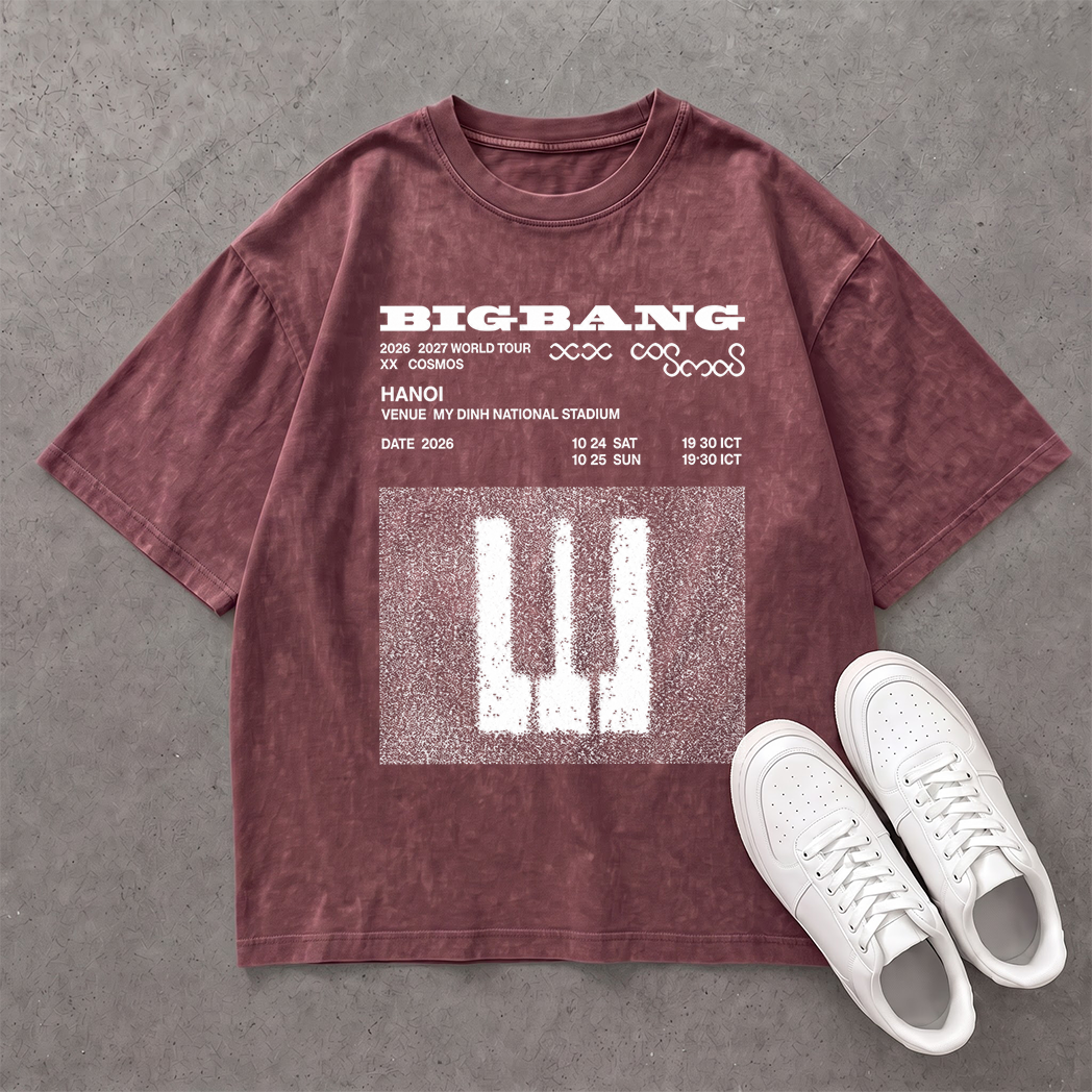 Áo BIGBANG COSMOS 2026 - Tee Oversized Unisex Nhiều Màu Đi Concert Mỹ Đình