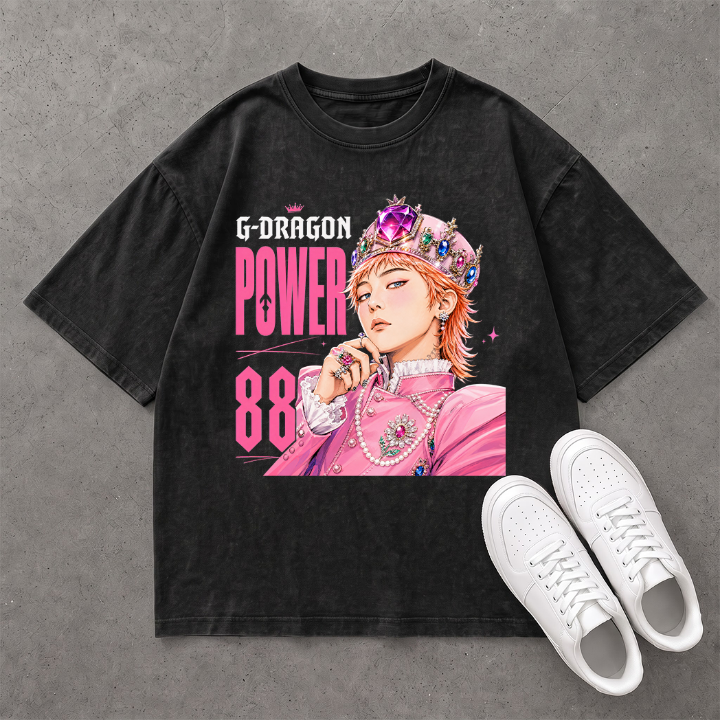 Áo G-Dragon Power 88 2026 - Tee Oversized Unisex Nhiều Màu Đi Concert BIGBANG Mỹ Đình - ảnh thứ 2
