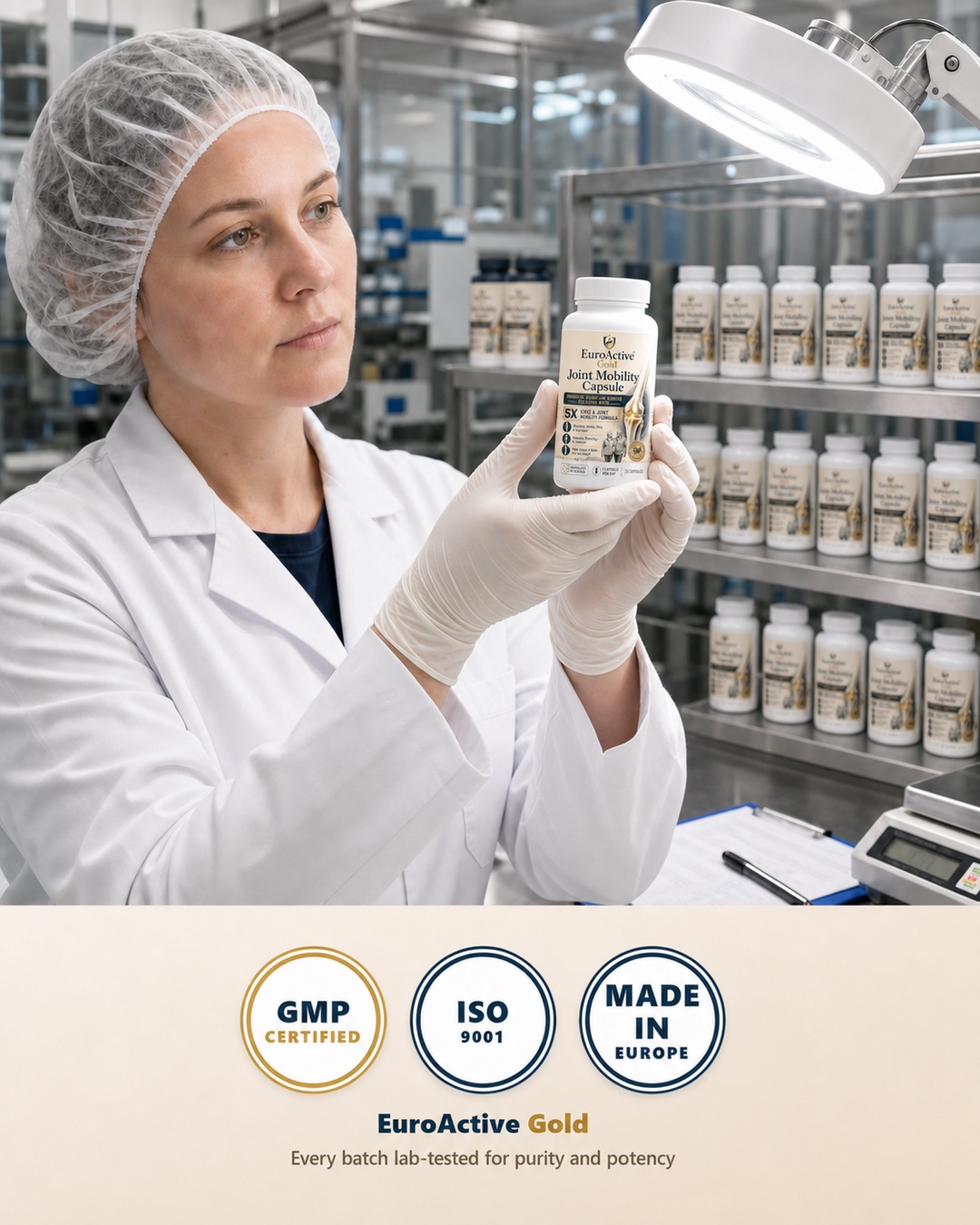 EuroActive Gold quality control lab testing