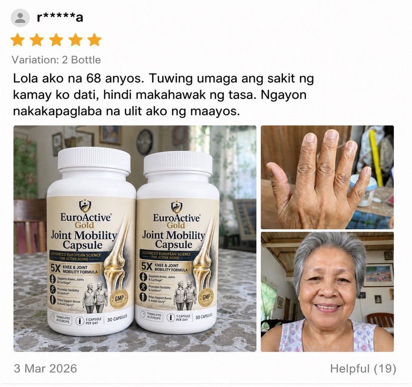 Filipino customer review - EuroActive Gold