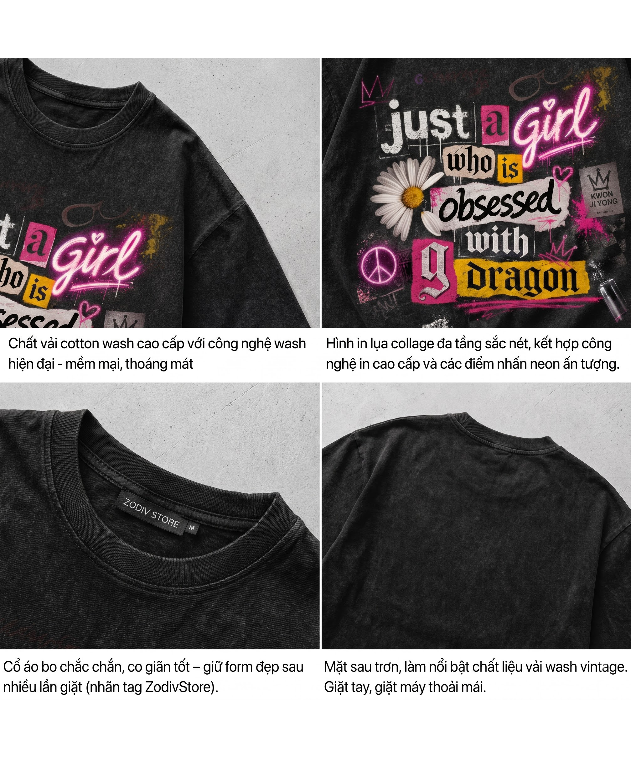 Áo G-Dragon Daisy In Hanoi 2026 - Tee Oversized