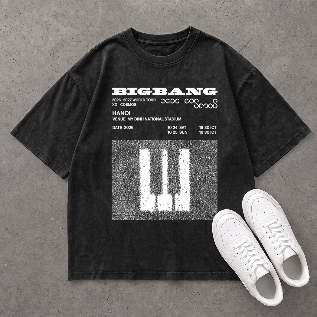 Áo BIGBANG COSMOS 2026 - Tee Oversized Unisex Nhiều Màu Đi Concert Mỹ Đình - ảnh thứ 2