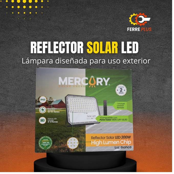 Reflector solar LED 300 W Mercury Solar Energy